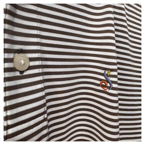 Cutter & Buck Polo‎ Shirt Mens XXL Tall DryTec Golf Striped - Picture 2 of 3